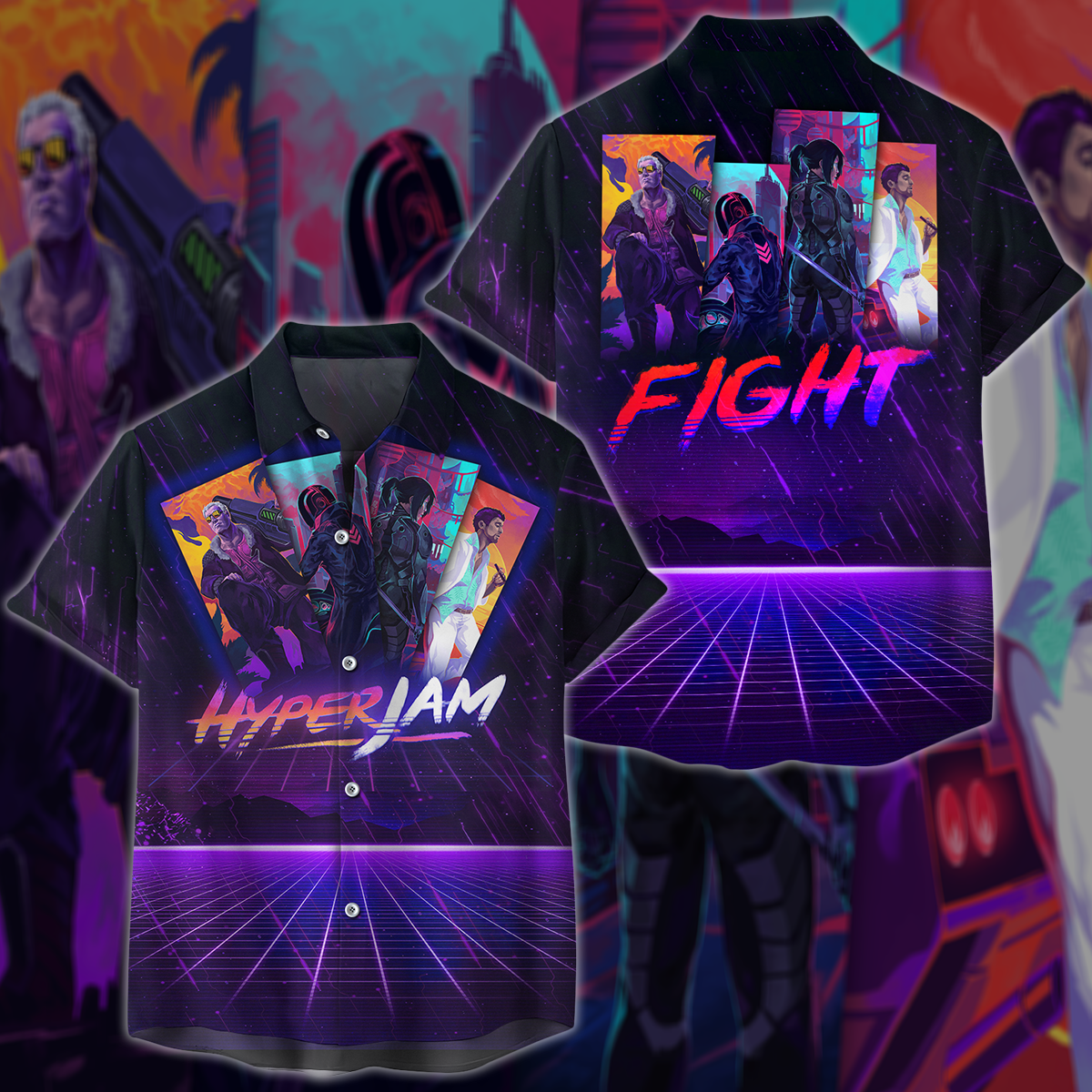 Hyper Jam Video Game 3D All Over Print T-shirt Tank Top Zip Hoodie Pullover Hoodie Hawaiian Shirt Beach Shorts Jogger Hawaiian Shirt