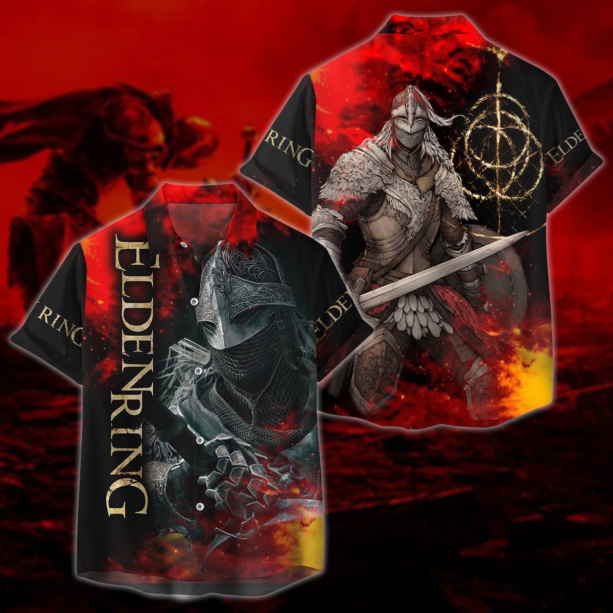 Elden Ring 3D All Over Print T-shirt Tank Top Zip Hoodie Pullover Hoodie Hawaiian Shirt Beach Shorts Jogger Hawaiian Shirt