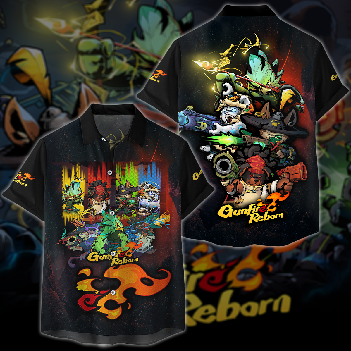 Gunfire Reborn Video Game 3D All Over Printed T-shirt Tank Top Zip Hoodie Pullover Hoodie Hawaiian Shirt Beach Shorts Jogger Hawaiian Shirt