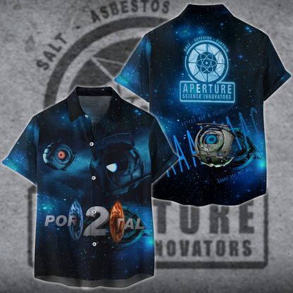 Portal 2 Video Game 3D All Over Print T-shirt Tank Top Zip Hoodie Pullover Hoodie Hawaiian Shirt Beach Shorts Jogger Hawaiian Shirt