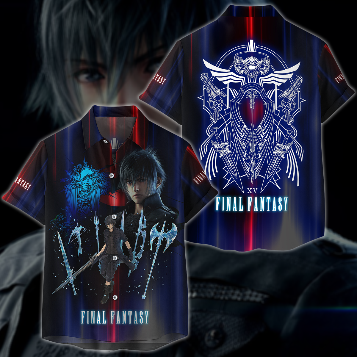 Final Fantasy XV Video Game 3D All Over Printed T-shirt Tank Top Zip Hoodie Pullover Hoodie Hawaiian Shirt Beach Shorts Jogger Hawaiian Shirt
