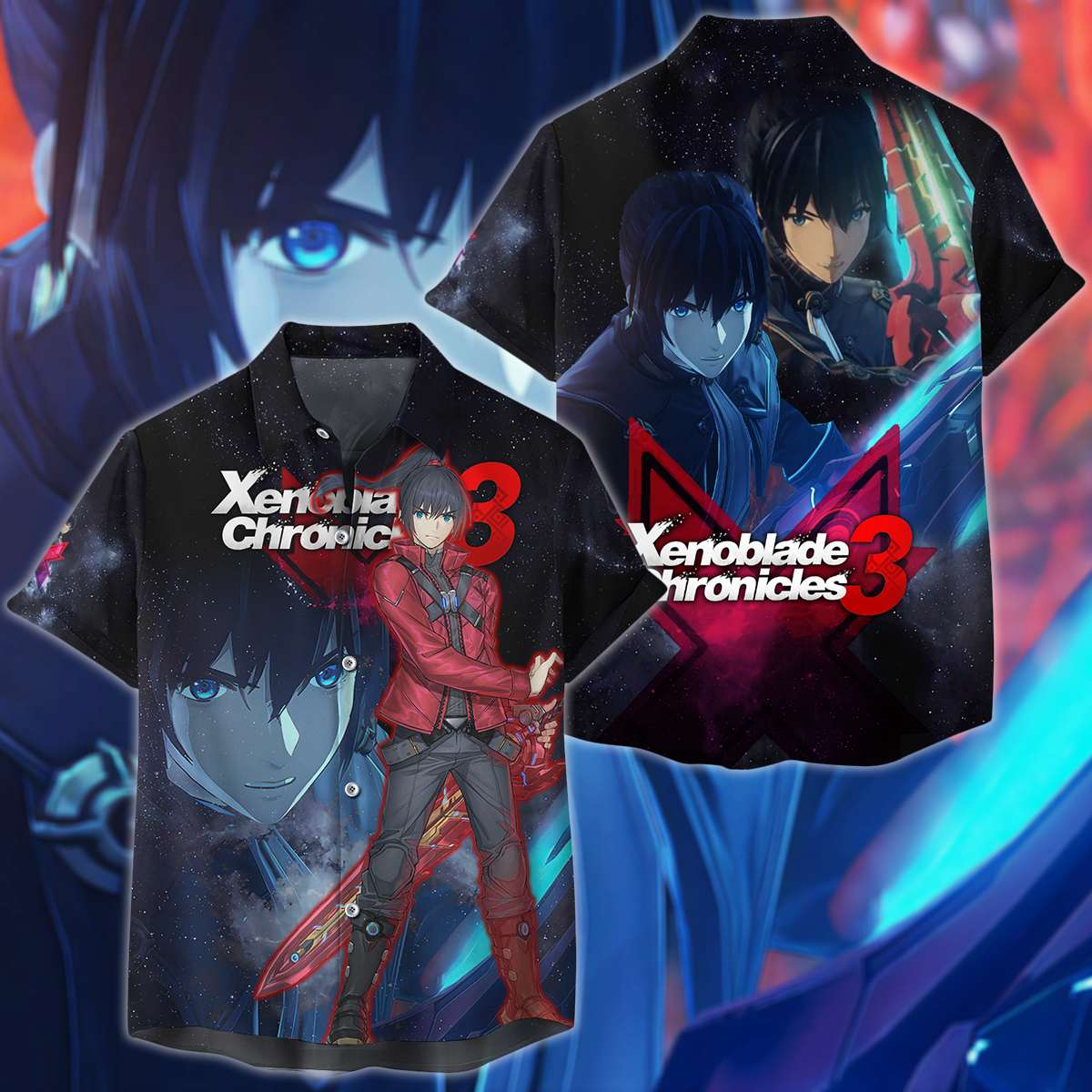 Xenoblade Chronicles 3 Video Game 3D All Over Print T-shirt Tank Top Zip Hoodie Pullover Hoodie Hawaiian Shirt Beach Shorts Jogger Hawaiian Shirt