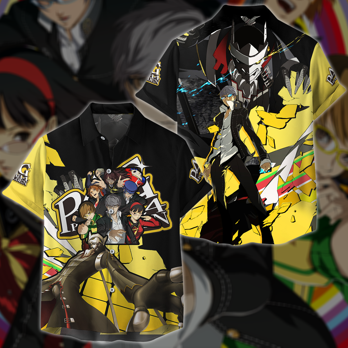 Persona 4 Golden Video Game 3D All Over Printed T-shirt Tank Top Zip Hoodie Pullover Hoodie Hawaiian Shirt Beach Shorts Jogger Hawaiian Shirt