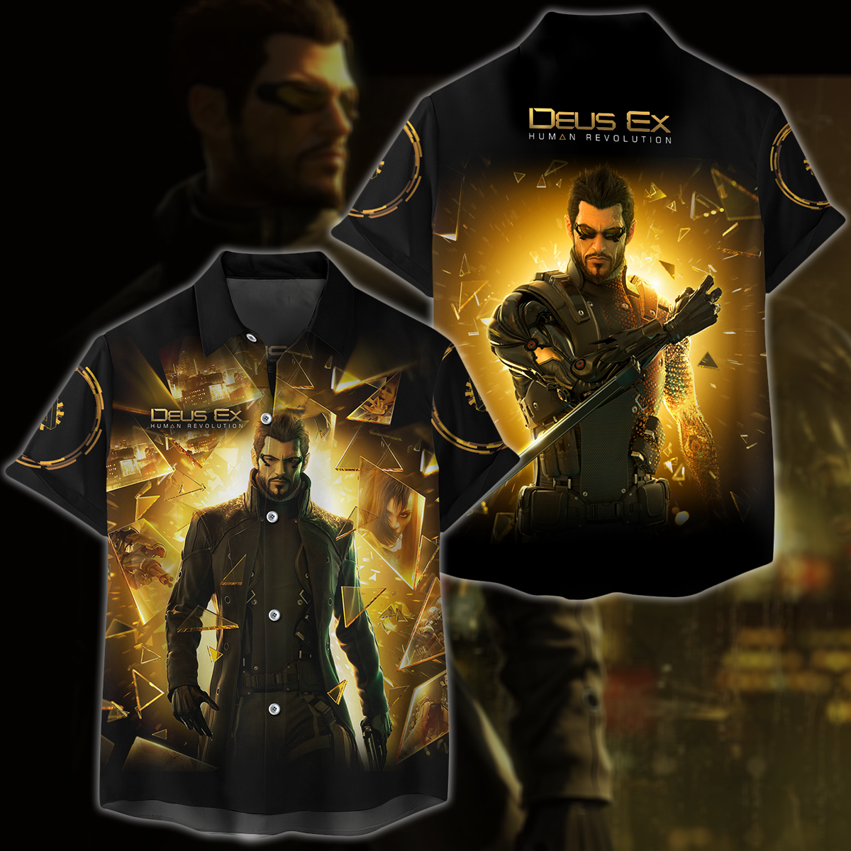 Deus Ex: Human Revolution Video Game 3D All Over Printed T-shirt Tank Top Zip Hoodie Pullover Hoodie Hawaiian Shirt Beach Shorts Jogger Hawaiian Shirt