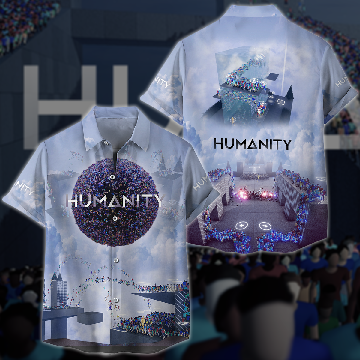 Humanity Video Game 3D All Over Printed T-shirt Tank Top Zip Hoodie Pullover Hoodie Hawaiian Shirt Beach Shorts Jogger Hawaiian Shirt
