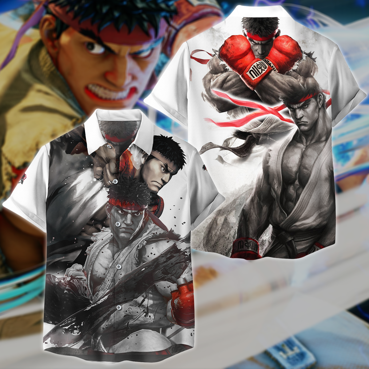 Street Fighter Video Game 3D All Over Print T-shirt Tank Top Zip Hoodie Pullover Hoodie Hawaiian Shirt Beach Shorts Jogger Hawaiian Shirt