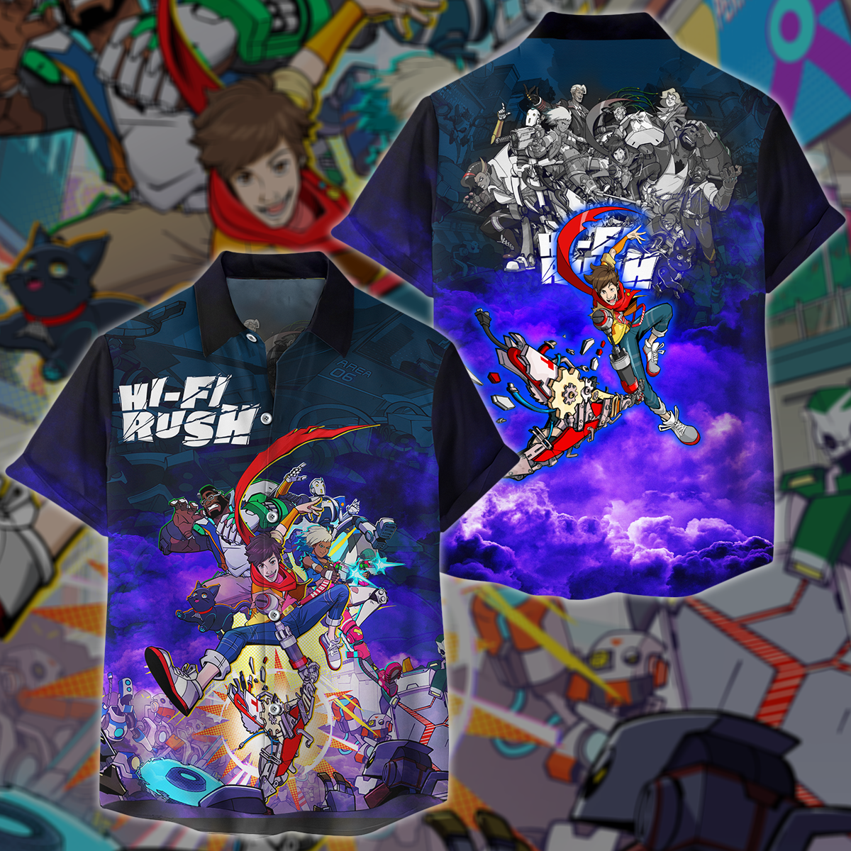 Hi-Fi RUSH Video Game 3D All Over Printed T-shirt Tank Top Zip Hoodie Pullover Hoodie Hawaiian Shirt Beach Shorts Jogger Hawaiian Shirt