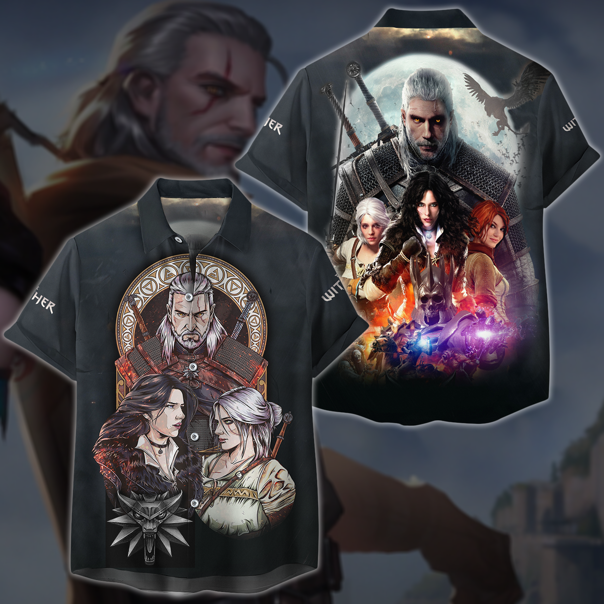 The Witcher Video Game 3D All Over Printed T-shirt Tank Top Zip Hoodie Pullover Hoodie Hawaiian Shirt Beach Shorts Jogger Hawaiian Shirt