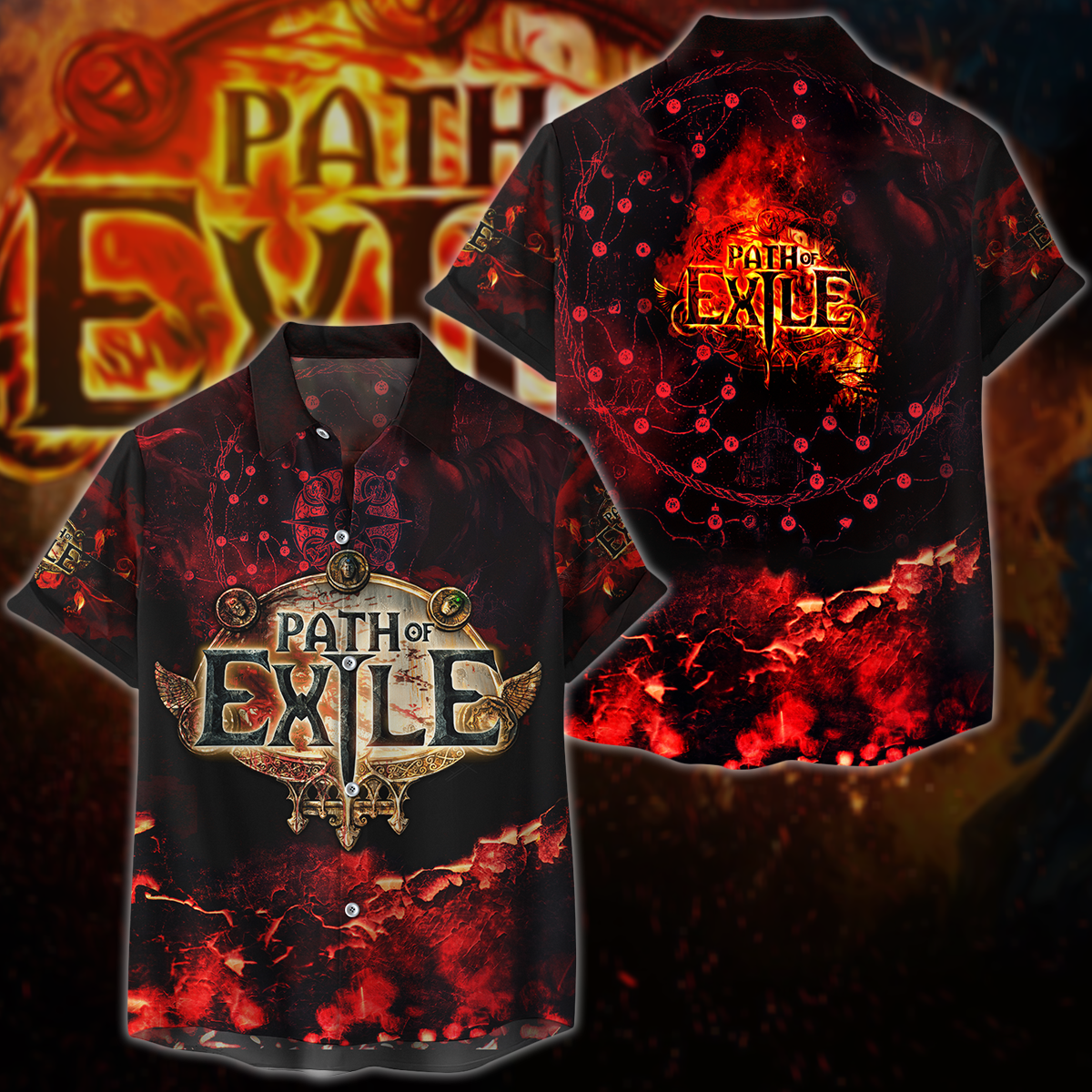 Path Of Exile Video Game 3D All Over Print T-shirt Tank Top Zip Hoodie Pullover Hoodie Hawaiian Shirt Beach Shorts Jogger Hawaiian Shirt