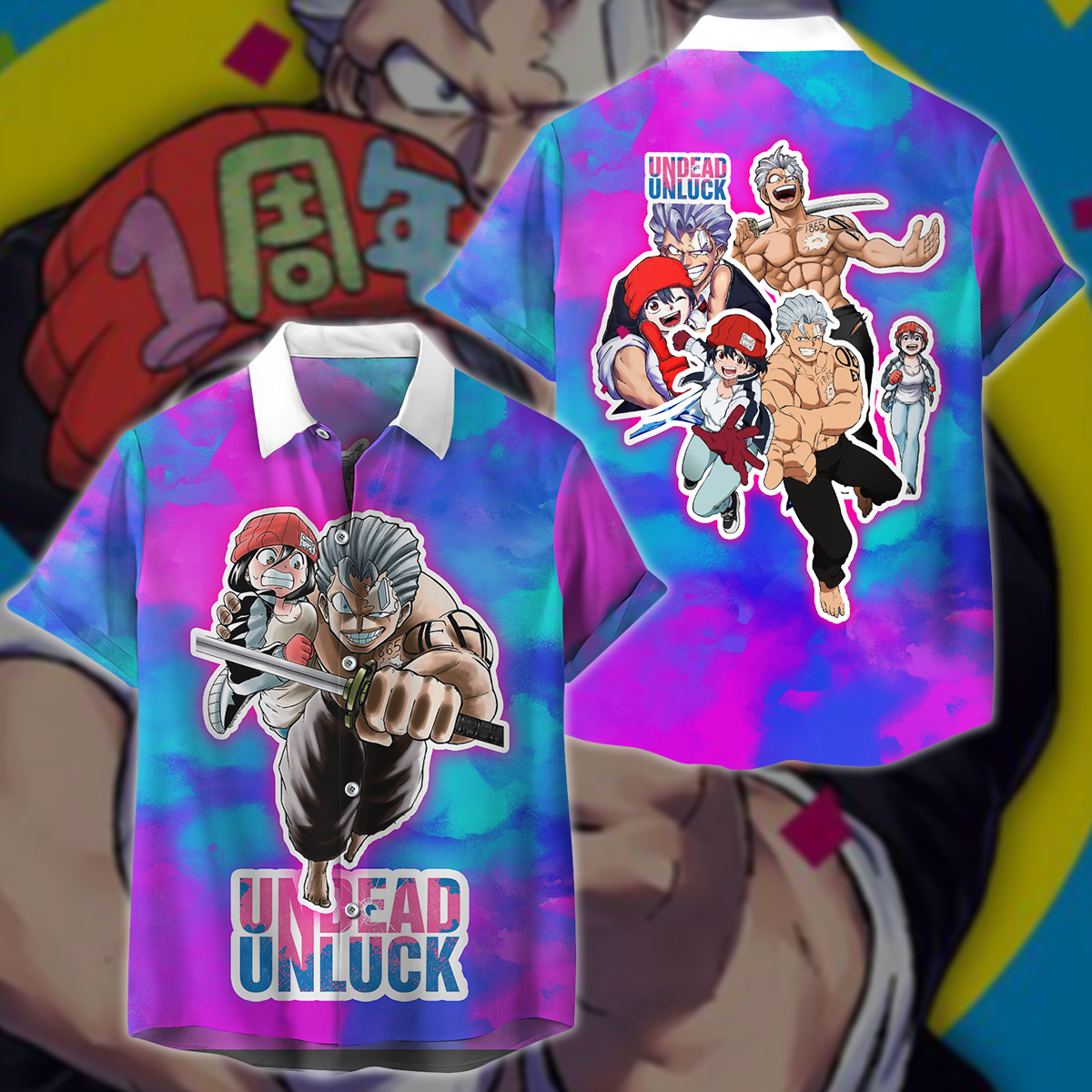 Undead Unluck Anime Manga 3D All Over Printed T-shirt Tank Top Zip Hoodie Pullover Hoodie Hawaiian Shirt Beach Shorts Jogger Hawaiian Shirt
