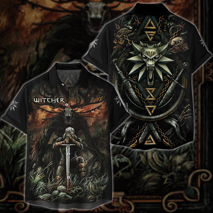 The Witcher Video Game 3D All Over Printed T-shirt Tank Top Zip Hoodie Pullover Hoodie Hawaiian Shirt Beach Shorts Jogger Hawaiian Shirt