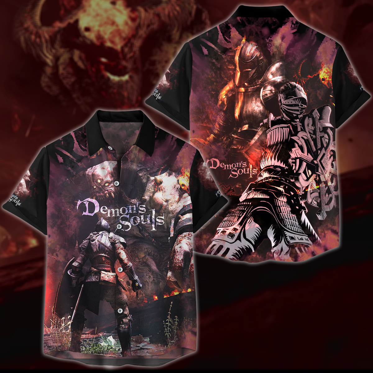 Demon's Souls Video Game 3D All Over Printed T-shirt Tank Top Zip Hoodie Pullover Hoodie Hawaiian Shirt Beach Shorts Jogger Hawaiian Shirt