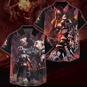 Demon's Souls Video Game 3D All Over Printed T-shirt Tank Top Zip Hoodie Pullover Hoodie Hawaiian Shirt Beach Shorts Jogger Hawaiian Shirt S 