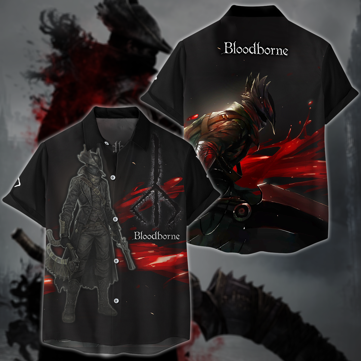 Bloodborne Video Game 3D All Over Printed T-shirt Tank Top Zip Hoodie Pullover Hoodie Hawaiian Shirt Beach Shorts Jogger Hawaiian Shirt