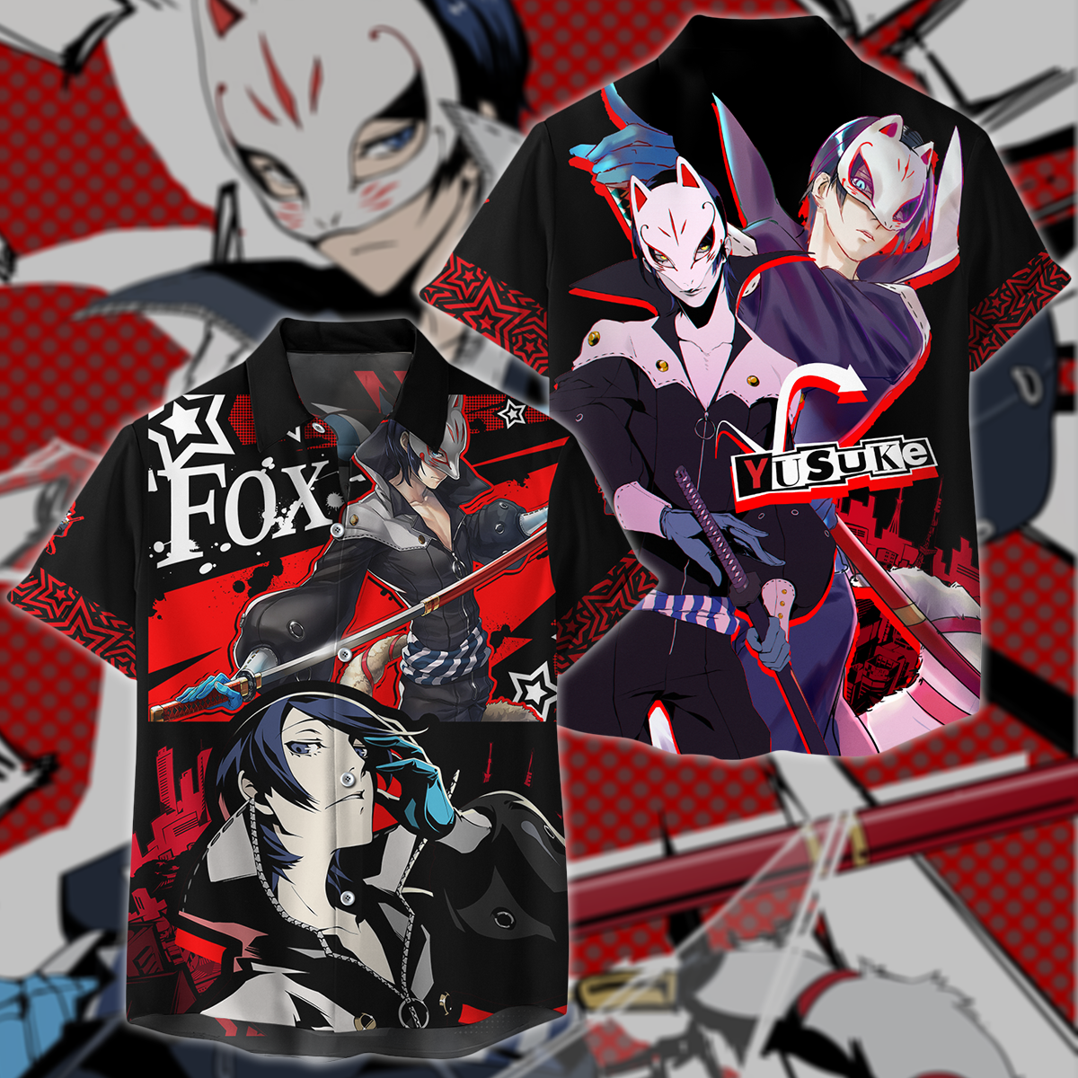 Persona 5 Strikers Yusuke Kitagawa Video Game 3D All Over Print T-shirt Tank Top Zip Hoodie Pullover Hoodie Hawaiian Shirt Beach Shorts Jogger Hawaiian Shirt