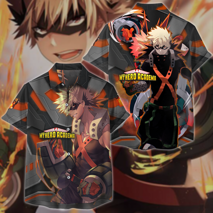 My Hero Academia Bakugou 3D All Over Print T-shirt Tank Top Zip Hoodie Pullover Hoodie Hawaiian Shirt Beach Shorts Jogger Hawaiian Shirt