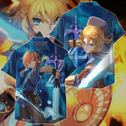 Link Legend of Zelda Video Game 3D All Over Print T-shirt Tank Top Zip Hoodie Pullover Hoodie Hawaiian Shirt Beach Shorts Jogger Hawaiian Shirt