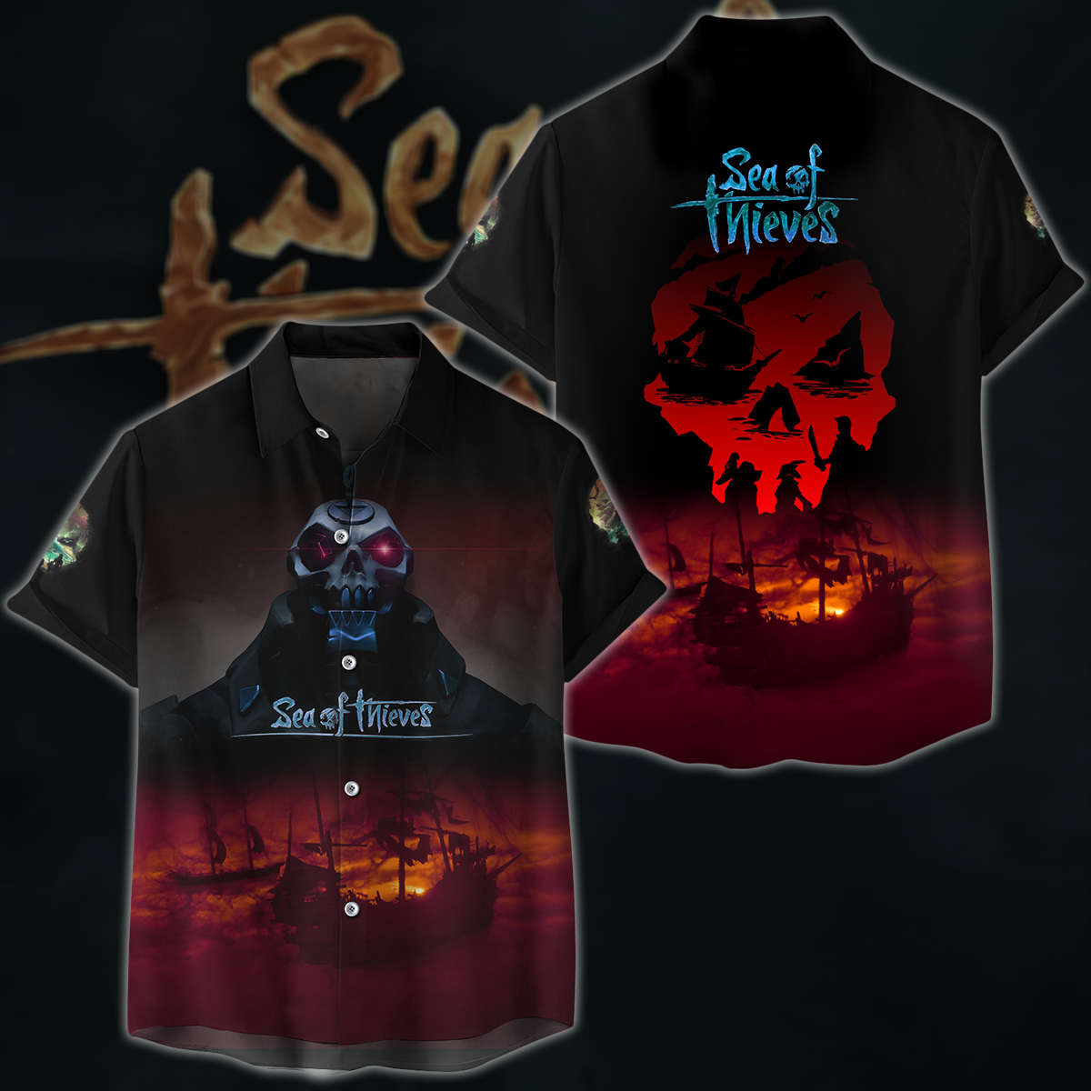 Sea of Thieves Video Game 3D All Over Printed T-shirt Tank Top Zip Hoodie Pullover Hoodie Hawaiian Shirt Beach Shorts Jogger Hawaiian Shirt