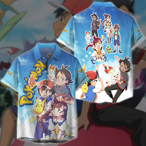 Pokemon Ash Ketchum Anime Manga 3D All Over Print T-shirt Tank Top Zip Hoodie Pullover Hoodie Hawaiian Shirt Beach Shorts Jogger   