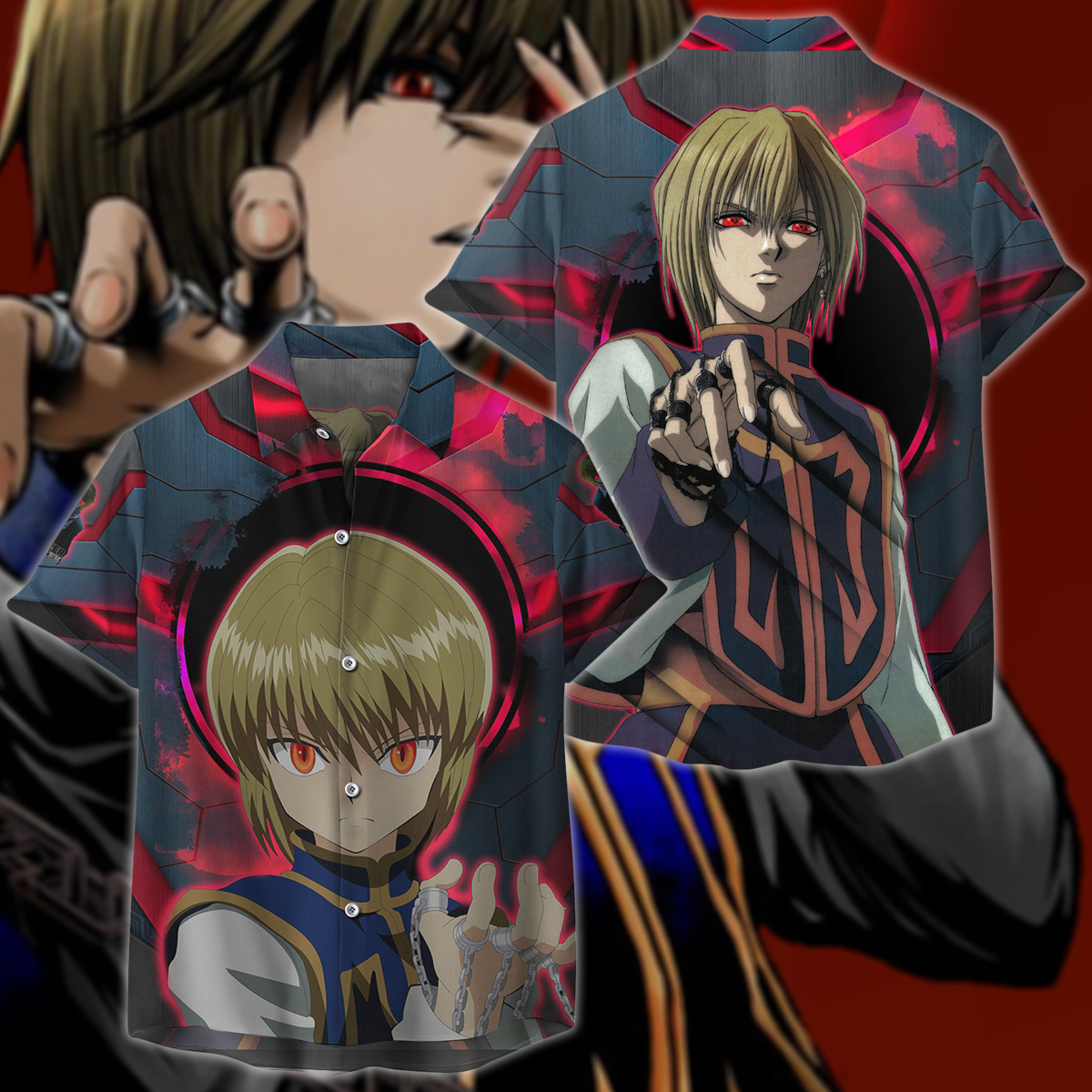 Hunter x Hunber Kurapika 3D All Over Print T-shirt Tank Top Zip Hoodie Pullover Hoodie Hawaiian Shirt Beach Shorts Jogger Hawaiian Shirt