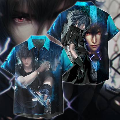 Final Fantasy XV Noctis Lucis Video Game 3D All Over Print T-shirt Tank Top Zip Hoodie Pullover Hoodie Hawaiian Shirt Beach Shorts Jogger Hawaiian Shirt