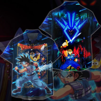Dragon Quest Video Game 3D All Over Print T-shirt Tank Top Zip Hoodie Pullover Hoodie Hawaiian Shirt Beach Shorts Jogger Hawaiian Shirt