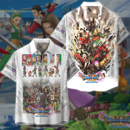 Dragon Quest XI Video Game 3D All Over Printed T-shirt Tank Top Zip Hoodie Pullover Hoodie Hawaiian Shirt Beach Shorts Jogger Hawaiian Shirt