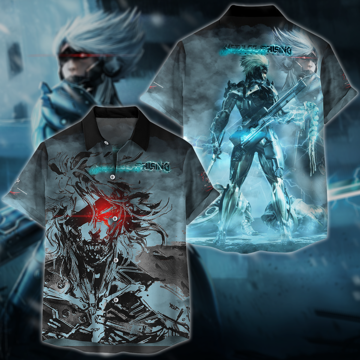 Metal Gear Rising Revengeance Video Game 3D All Over Print T-shirt Tank Top Zip Hoodie Pullover Hoodie Hawaiian Shirt Beach Shorts Jogger Hawaiian Shirt