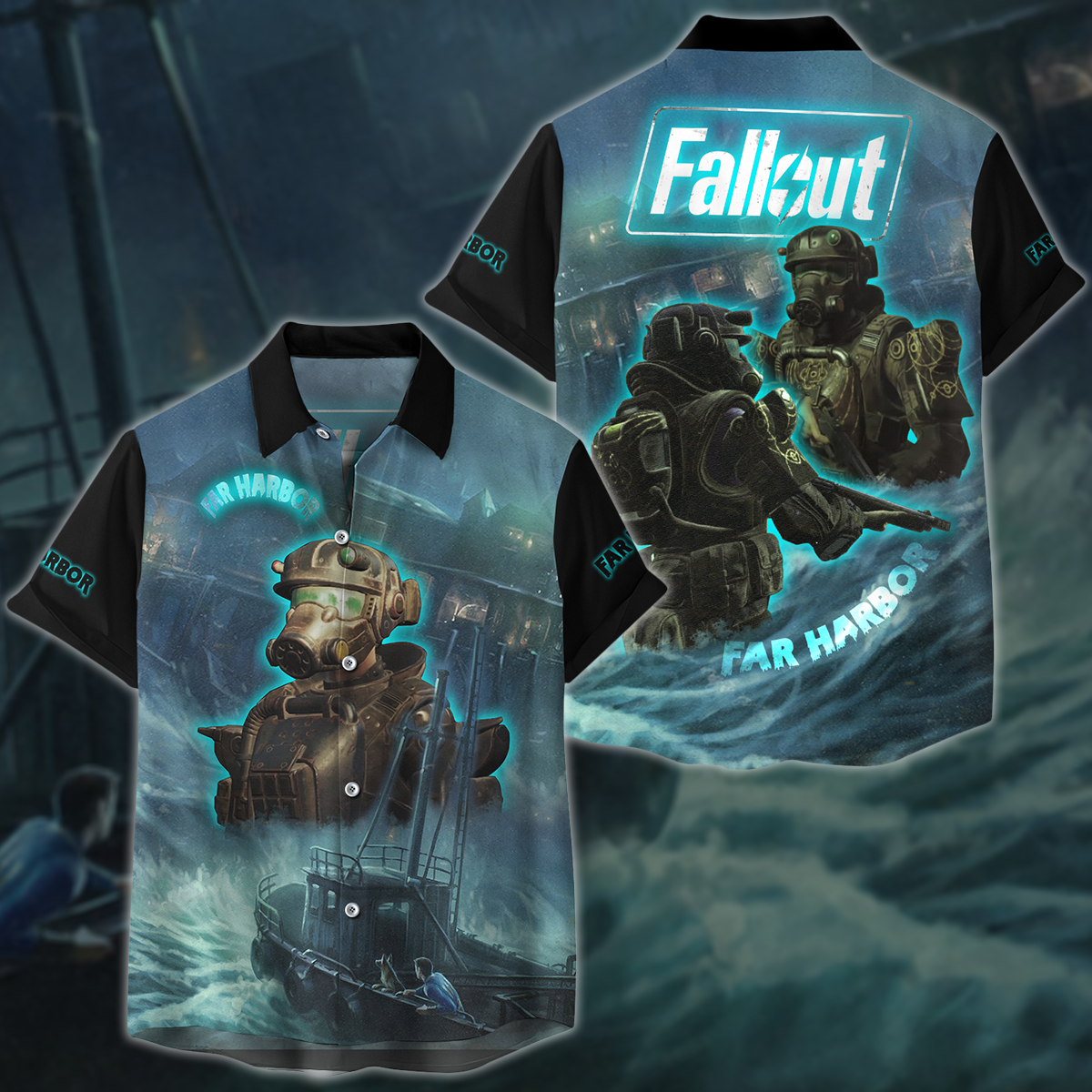 Fallout 4: Far Harbour Video Game 3D All Over Printed T-shirt Tank Top Zip Hoodie Pullover Hoodie Hawaiian Shirt Beach Shorts Jogger Hawaiian Shirt