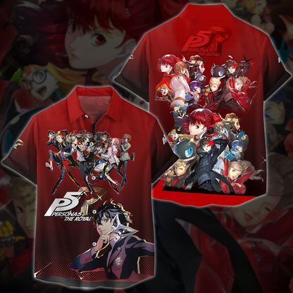 Persona 5 Royal Video Game 3D All Over Print T-shirt Tank Top Zip Hoodie Pullover Hoodie Hawaiian Shirt Beach Shorts Jogger Hawaiian Shirt