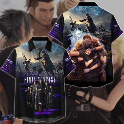 Final Fantasy XV Video Game 3D All Over Print T-shirt Tank Top Zip Hoodie Pullover Hoodie Hawaiian Shirt Beach Shorts Jogger Hawaiian Shirt