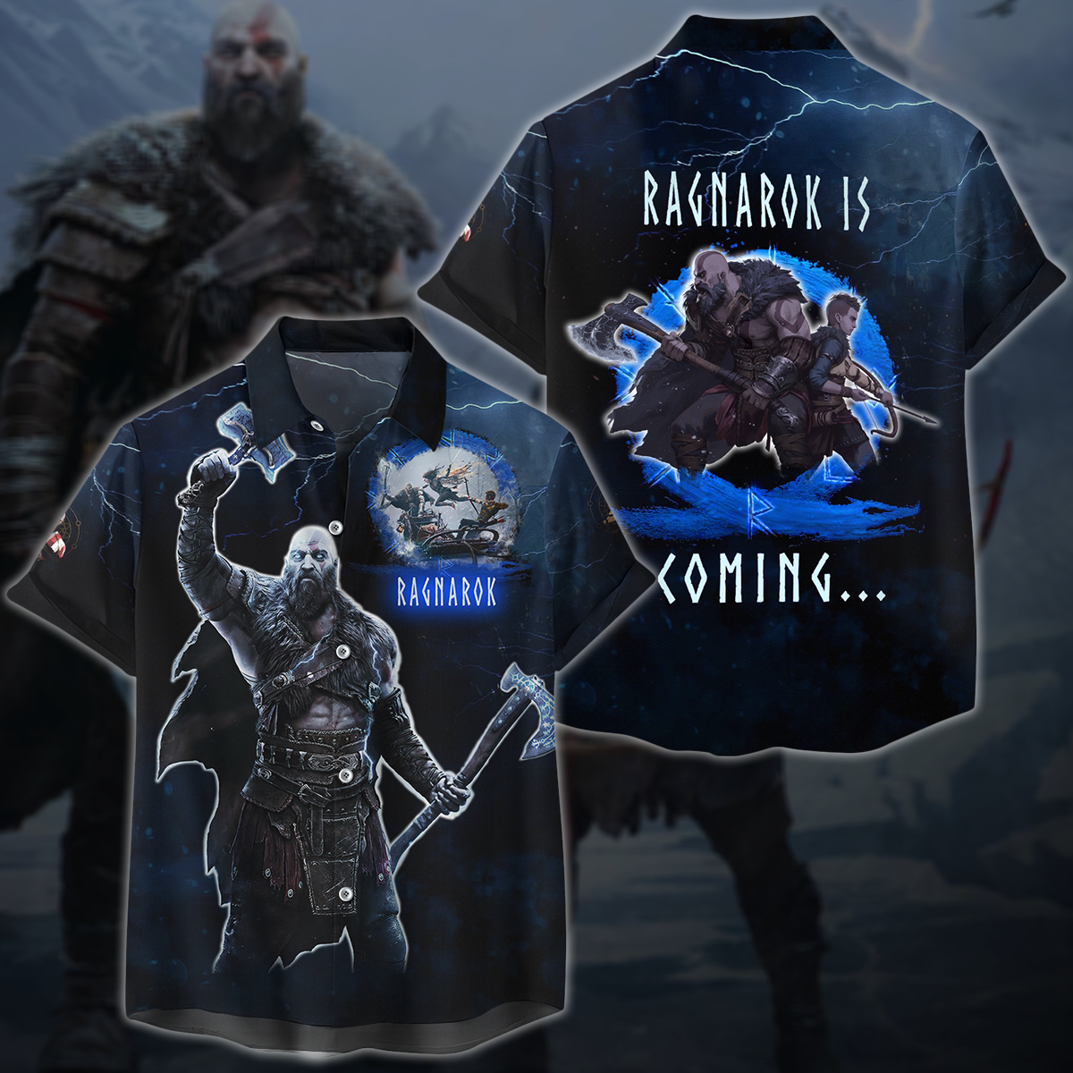 God Of War Ragnarok Video Game 3D All Over Printed T-shirt Tank Top Zip Hoodie Pullover Hoodie Hawaiian Shirt Beach Shorts Jogger Hawaiian Shirt