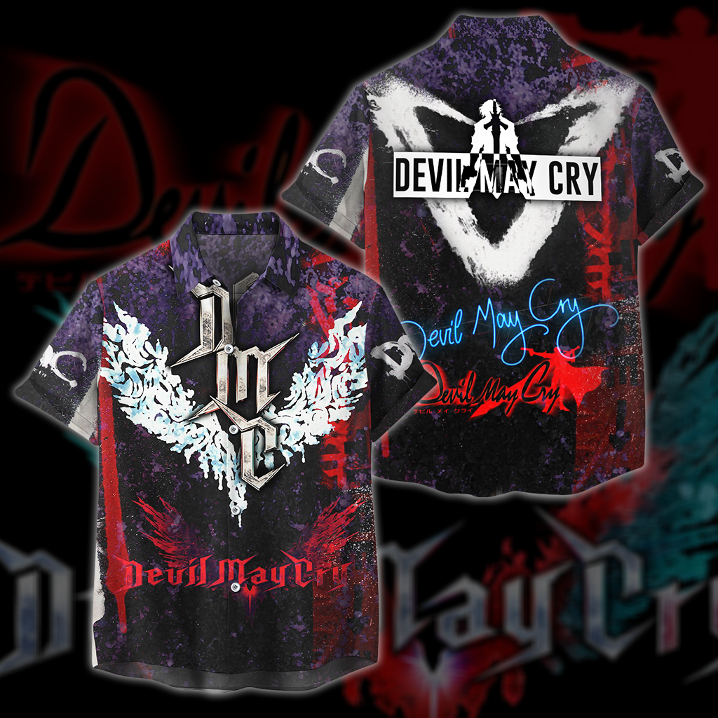 Devil May Cry All Over Print T-shirt Tank Top Zip Hoodie Pullover Hoodie Hawaiian Shirt Hawaiian Shirt