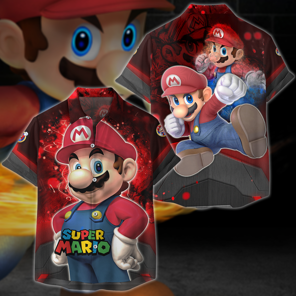 Super Mario Video Game 3D All Over Print T-shirt Tank Top Zip Hoodie Pullover Hoodie Hawaiian Shirt Beach Shorts Jogger Hawaiian Shirt
