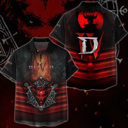Diablo IV Video Game 3D All Over Printed T-shirt Tank Top Zip Hoodie Pullover Hoodie Hawaiian Shirt Beach Shorts Jogger Hawaiian Shirt