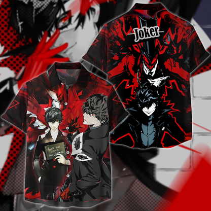 Persona 5 Strikers Joker Video Game 3D All Over Print T-shirt Tank Top Zip Hoodie Pullover Hoodie Hawaiian Shirt Beach Shorts Jogger Hawaiian Shirt