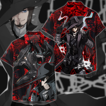 Persona 5 Strikers Zenkichi Hasegawa Video Game 3D All Over Print T-shirt Tank Top Zip Hoodie Pullover Hoodie Hawaiian Shirt Beach Shorts Jogger Hawaiian Shirt