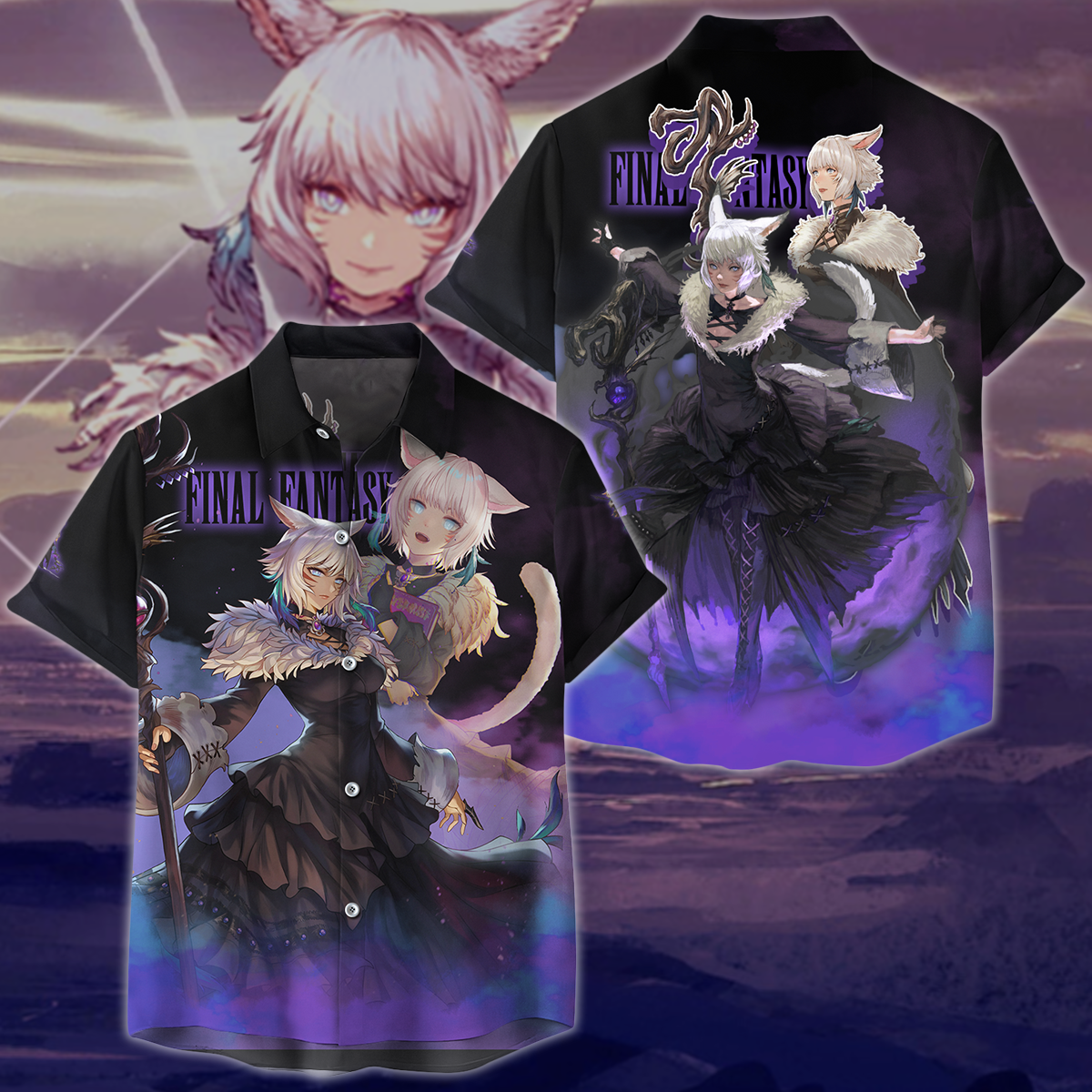 Final Fantasy XIV Y'shtola Video Game 3D All Over Print T-shirt Tank Top Zip Hoodie Pullover Hoodie Hawaiian Shirt Beach Shorts Jogger Hawaiian Shirt