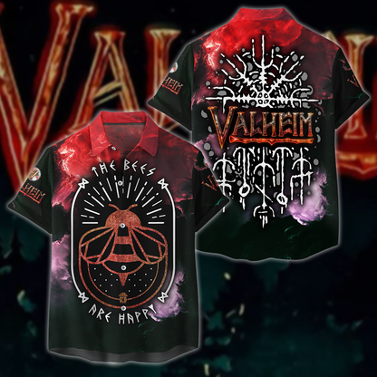Valheim All 3D Over Print T-shirt Tank Top Zip Hoodie Pullover Hoodie Hawaiian Shirt Beach Shorts Jogger Hawaiian Shirt