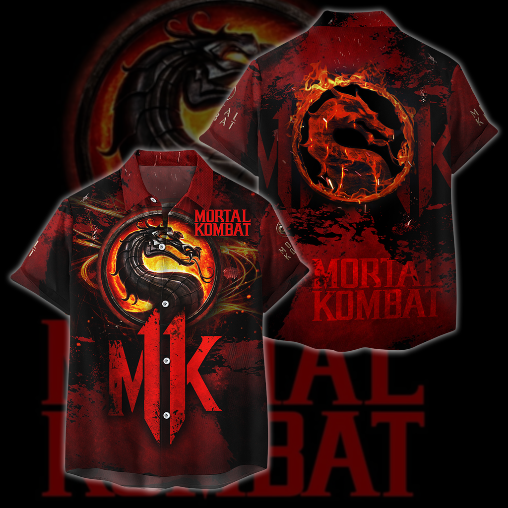 Mortal Kombat All Over Print T-shirt Tank Top Zip Hoodie Pullover Hoodie Hawaiian Shirt Hawaiian Shirt