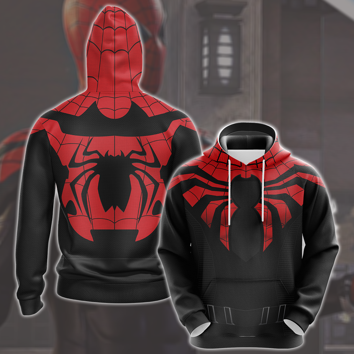 Spider-Man 2 Peter Parker Superior Suit Cosplay Video Game All Over Printed T-shirt Tank Top Zip Hoodie Pullover Hoodie Hawaiian Shirt Beach Shorts Joggers 1 Hoodie