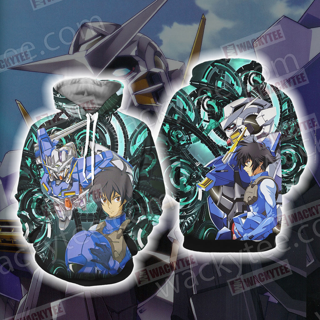 Mobile Suit Gundam Setsuna F. Seiei And The Exia Gundam 3D T-shirt Hoodie