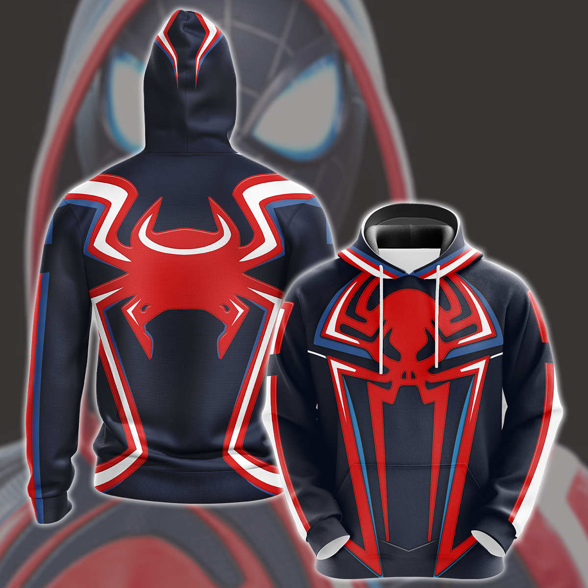 Spider-Man 2 Miles Morales 2099 Suit Cosplay Video Game All Over Printed T-shirt Tank Top Zip Hoodie Pullover Hoodie Hawaiian Shirt Beach Shorts Joggers Hoodie