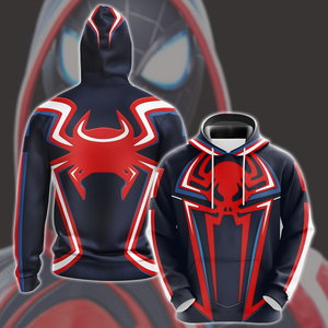 Spider-Man 2 Miles Morales 2099 Suit Cosplay Video Game All Over Printed T-shirt Tank Top Zip Hoodie Pullover Hoodie Hawaiian Shirt Beach Shorts Joggers Hoodie S 