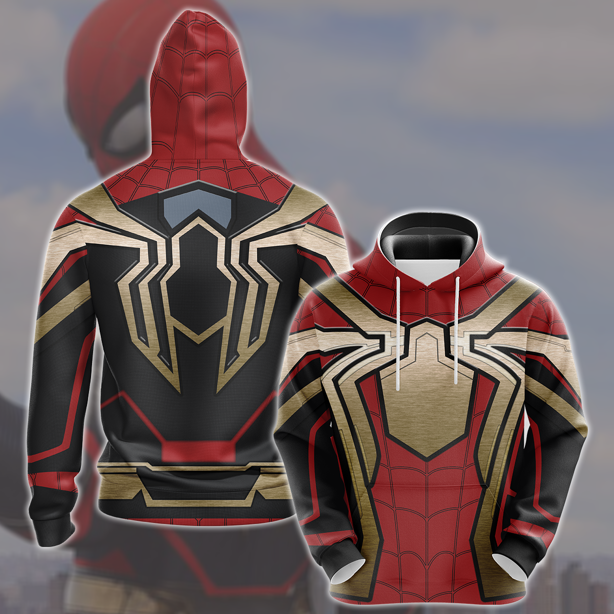 Spider-Man 2 Peter Parker Hybrid Suit (Spider-Man: No Way Home) Cosplay Video Game All Over Printed T-shirt Tank Top Zip Hoodie Pullover Hoodie Hawaiian Shirt Beach Shorts Joggers Hoodie