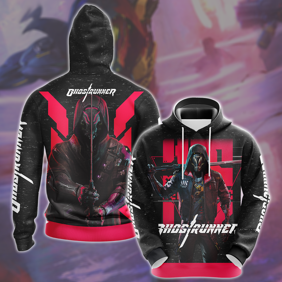 Ghostrunner Video Game All Over Printed T-shirt Tank Top Zip Hoodie Pullover Hoodie Hawaiian Shirt Beach Shorts Joggers