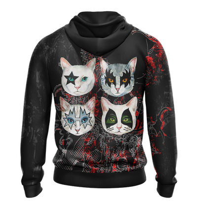 Kiss band x cats - Puss Unisex 3D T-shirt
