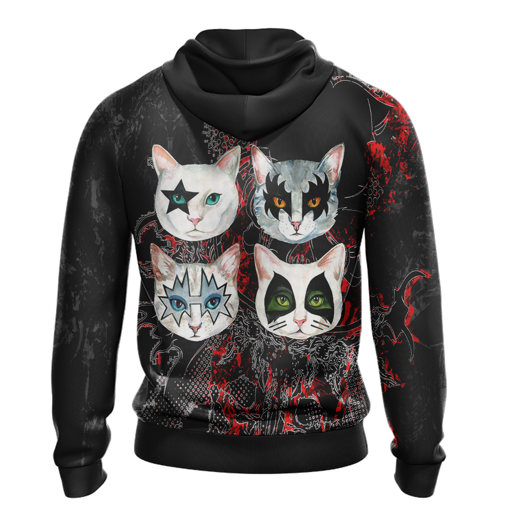 Kiss band x cats - Puss Unisex 3D T-shirt