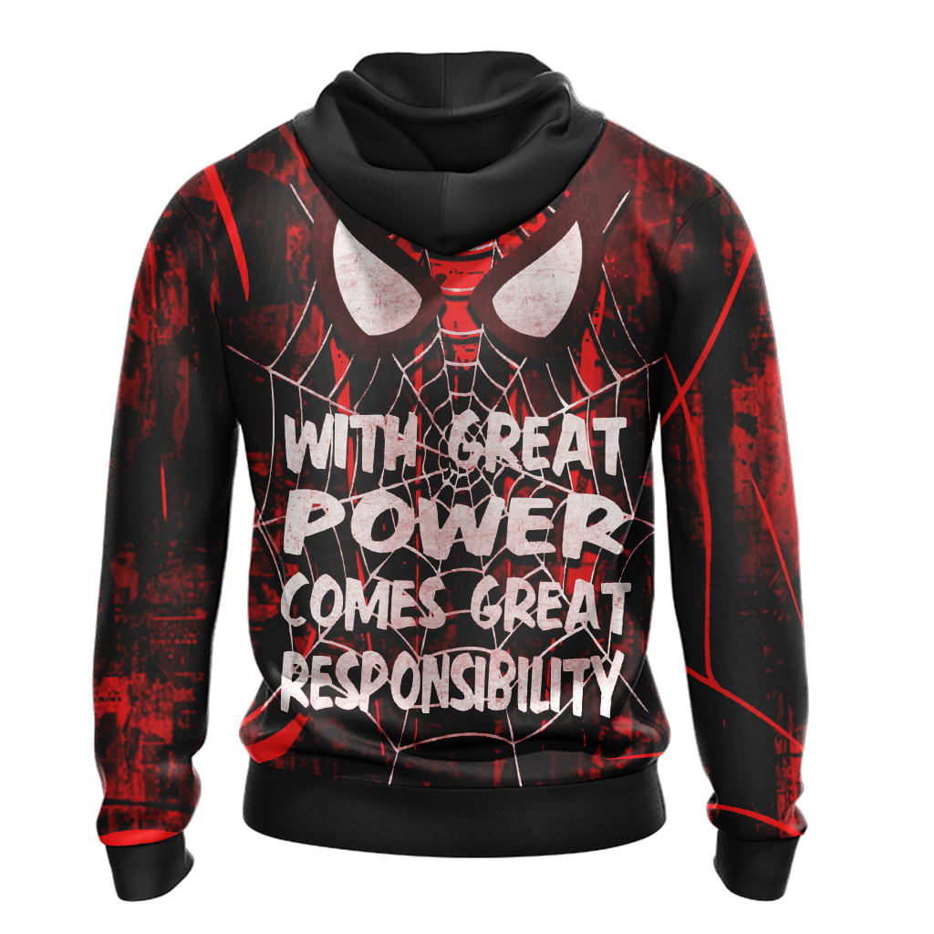 Spider-Man With Great Power Comes Great Responsibility Unisex 3D T-shirt