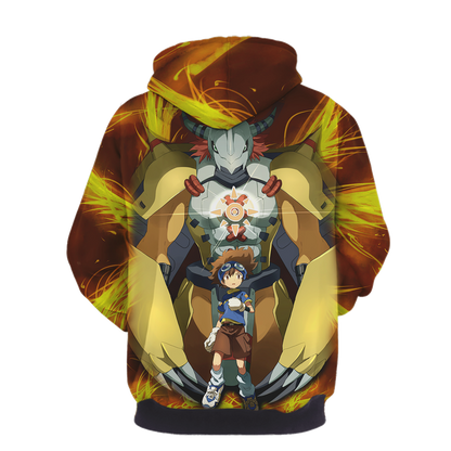 Digimon Greymon And Yagami Taichi 3D T-shirt   